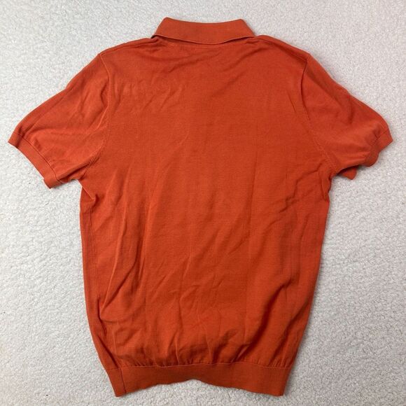 Serge Blanco‎ Knit Polo Shirt Mens Small Orange Short Sleeve - Picture 2 of 13